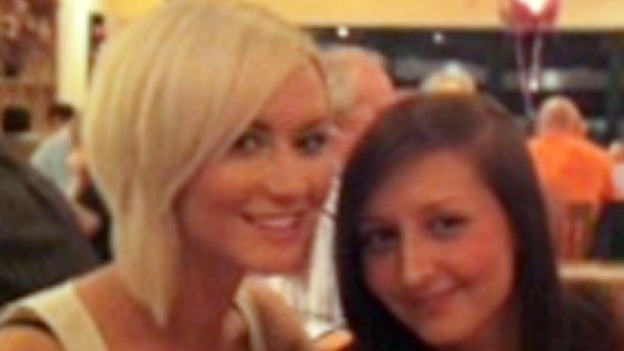 Nicola Hughes with friend Naomi Walker