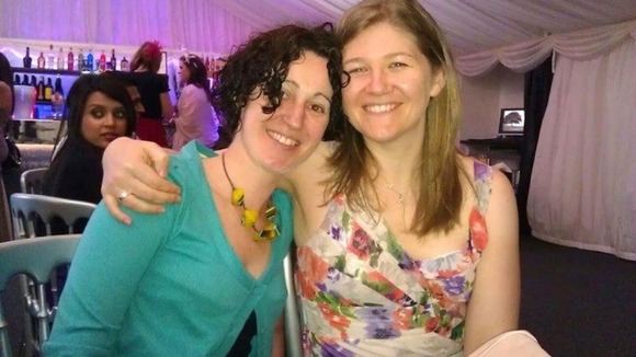PC Fiona Bone with her partner Clare Curran