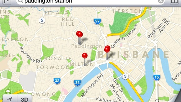 A search for Paddington Station in London brought up Paddington in Brisbane, Australia.