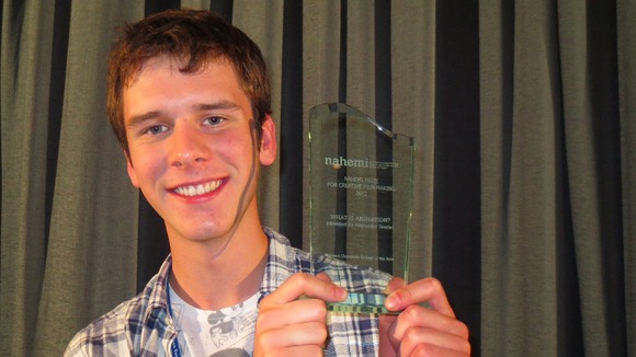 Alex Searle with his national award