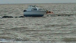 Lifeboat crew rescues man suffering from hypothermia from rocks