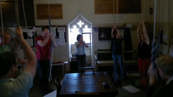 Bell-ringers at Derby Cathedral