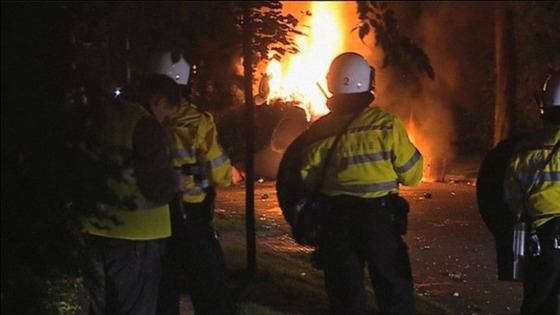 Party in Dutch town Haren turns into riot.