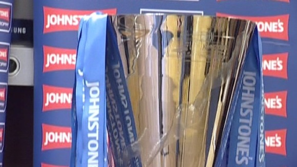 The Johnstone's Paint Trophy displayed in Chesterfield Town Centre
