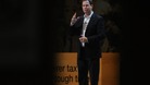 Nick Clegg at his party conference opening today.