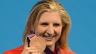 Rebecca Adlington on the podium at London 2012