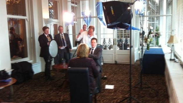 Our political correspondent Alison Mackenzie speaking to Nick Clegg