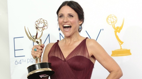 Julia-Louis Dreyfus with her Emmy