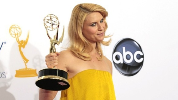 Actress Clare Danes with her outstanding actress in a drama series Emmy