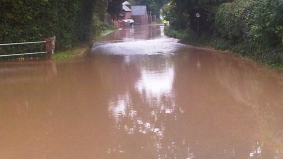Flooding in Herefordshire causes disruption to travel.