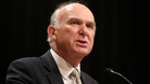 Business Secretary Vince Cable delivers his speech to the Liberal Democrats' annual conference in Brighton.