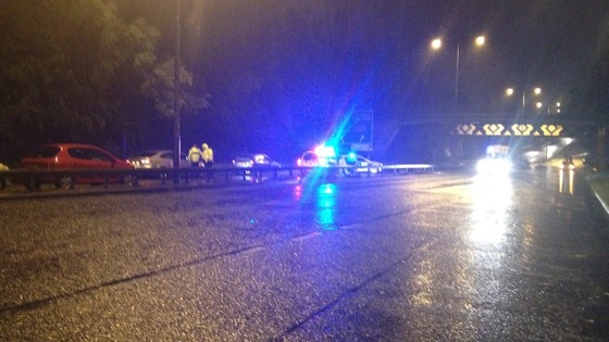 Police cut off roads