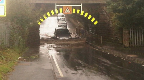 Floods: Difficult driving conditions in Carlisle