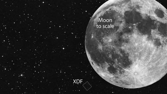 This illustration released by Nasa shows the tiny patch of the night sky.