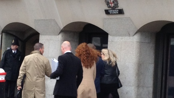 Rebekah Brooks makes her way into court today.