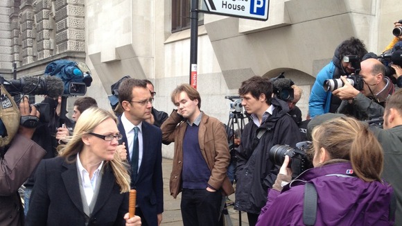 Former spin doctor to Prime Minister David Cameron, Andy Coulson arrives at the Old Bailey.