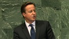 David Cameron addressing the UN General Assembly