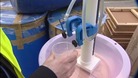Water pump being demonstrated