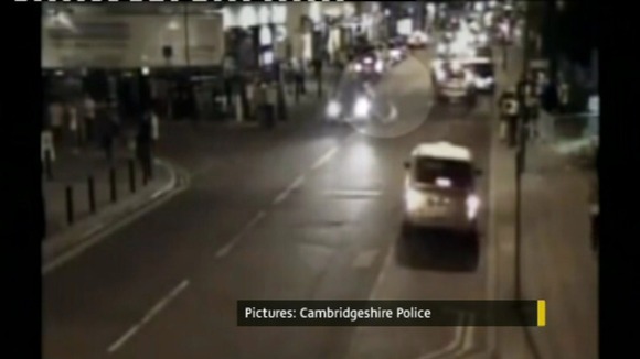 The moment Joshua Flanagan was struck by a car