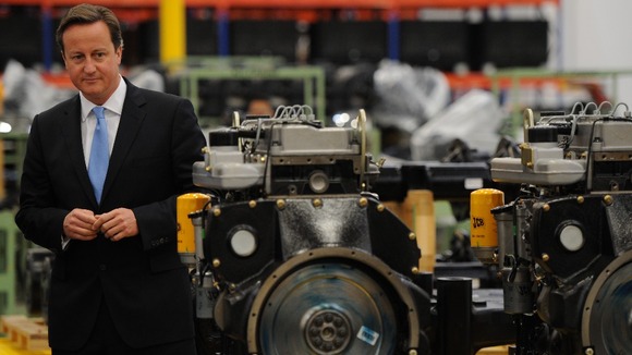 Prime Minister David Cameron tours and officially opens a new JCB factory in Sao Paulo today.
