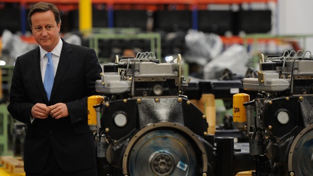 Prime Minister David Cameron tours and officially opens a new JCB factory in Sao Paulo today.