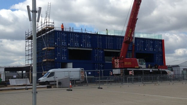 BBC studio dismantled.