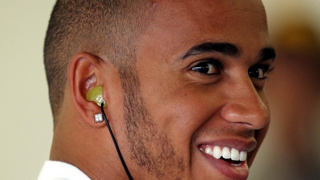 Formula 1 racing driver Lewis Hamilton.