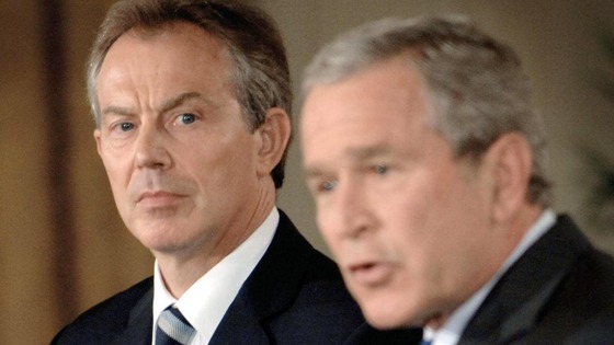 Tony Blair and George Bush