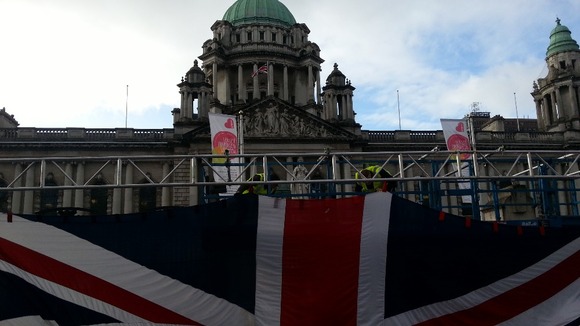 The Union Flag is raised to celebrate the Ulster Covenant 