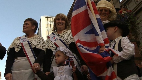 Families dressed up for the occasion.