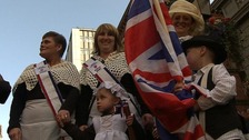 Families dressed up for the occasion.