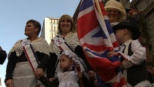 Families dressed up for the occasion.