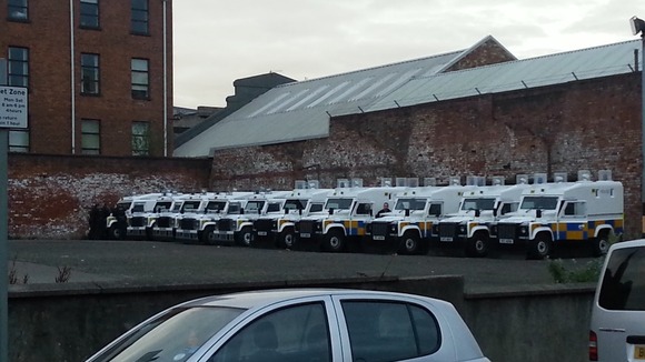 Police in Belfast.