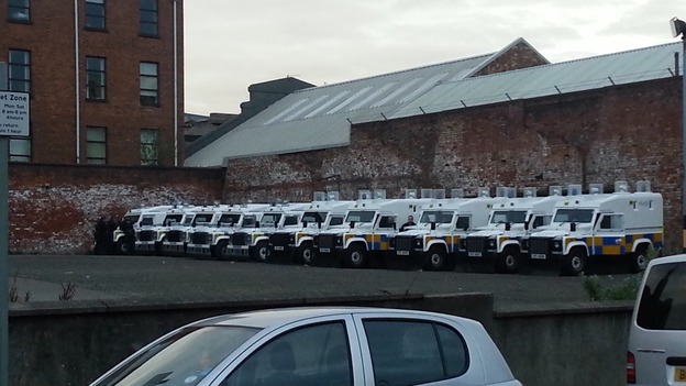 Police in Belfast.