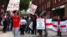 EDL protestors in Walsall town centre