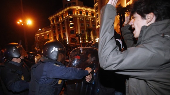 Spanish riot police