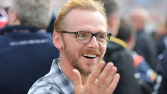 Simon Pegg at the British Grand Prix earlier this year