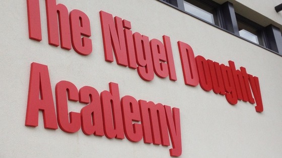 Sign outside renamed Forest Academy  