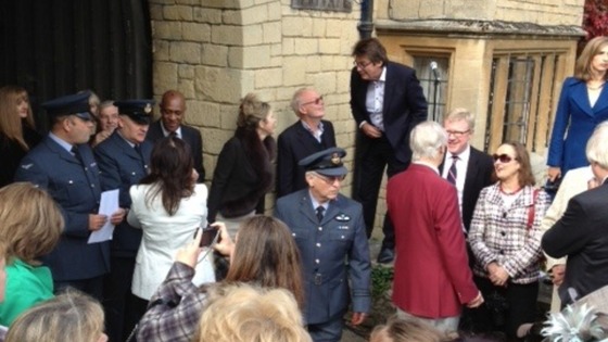 The world's media outside the former Bee Gees home in Thame