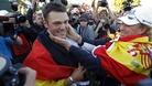 Kaymer celebrates winning his match against U.S. golfer Stricker to retain the Ryder Cup for Europe