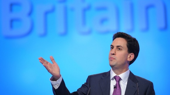 Labour party leader Ed Miliband speaks to the Labour Party conference