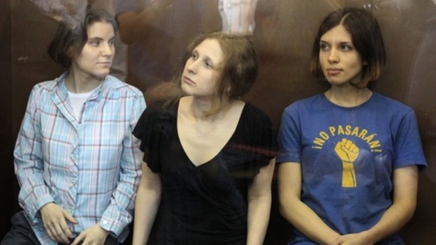Three band members of Pussy Riot 