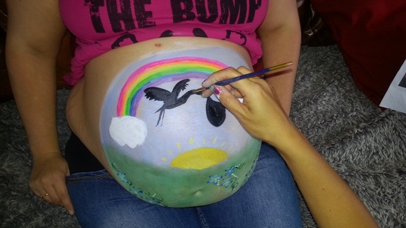 Painting baby bumps is a craze sweeping the nation