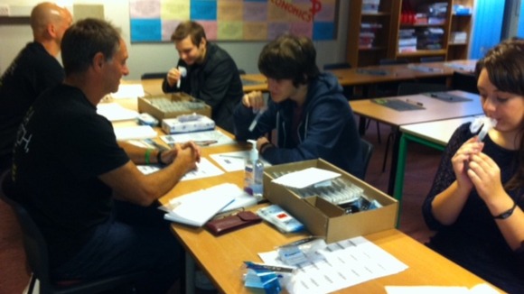 Thomas Orme (left), James Dunstan (middle) and Beth Garwood (right)