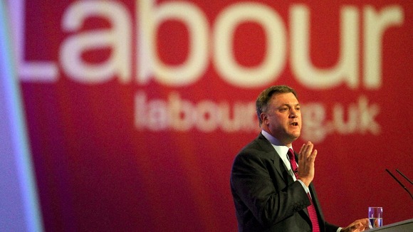 Shadow Chancellor Ed Balls delivers his speech today.
