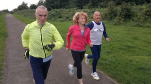 70-year-old athletes training