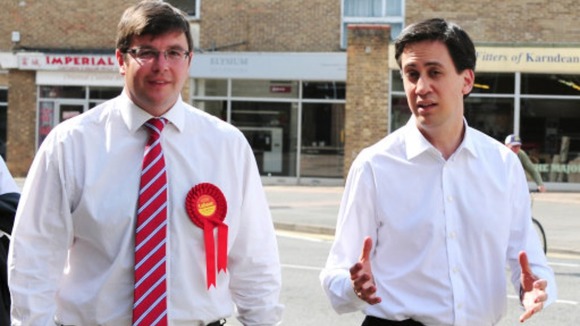 Andy Sawford and Ed Miliband