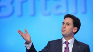 Ed Miliband at the Labour Party Conference in Manchester, yesterday