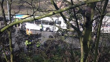 Coach and Lorry collision on M5 West Midlands