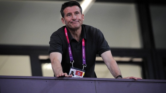 Lord Sebastian Coe watches the last night of the athletics in the Olympic Stadium, Olympic Park, during the Paralympic Games in London.